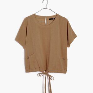 Madewell Drawstring Pocket Top - Cotton Gauze